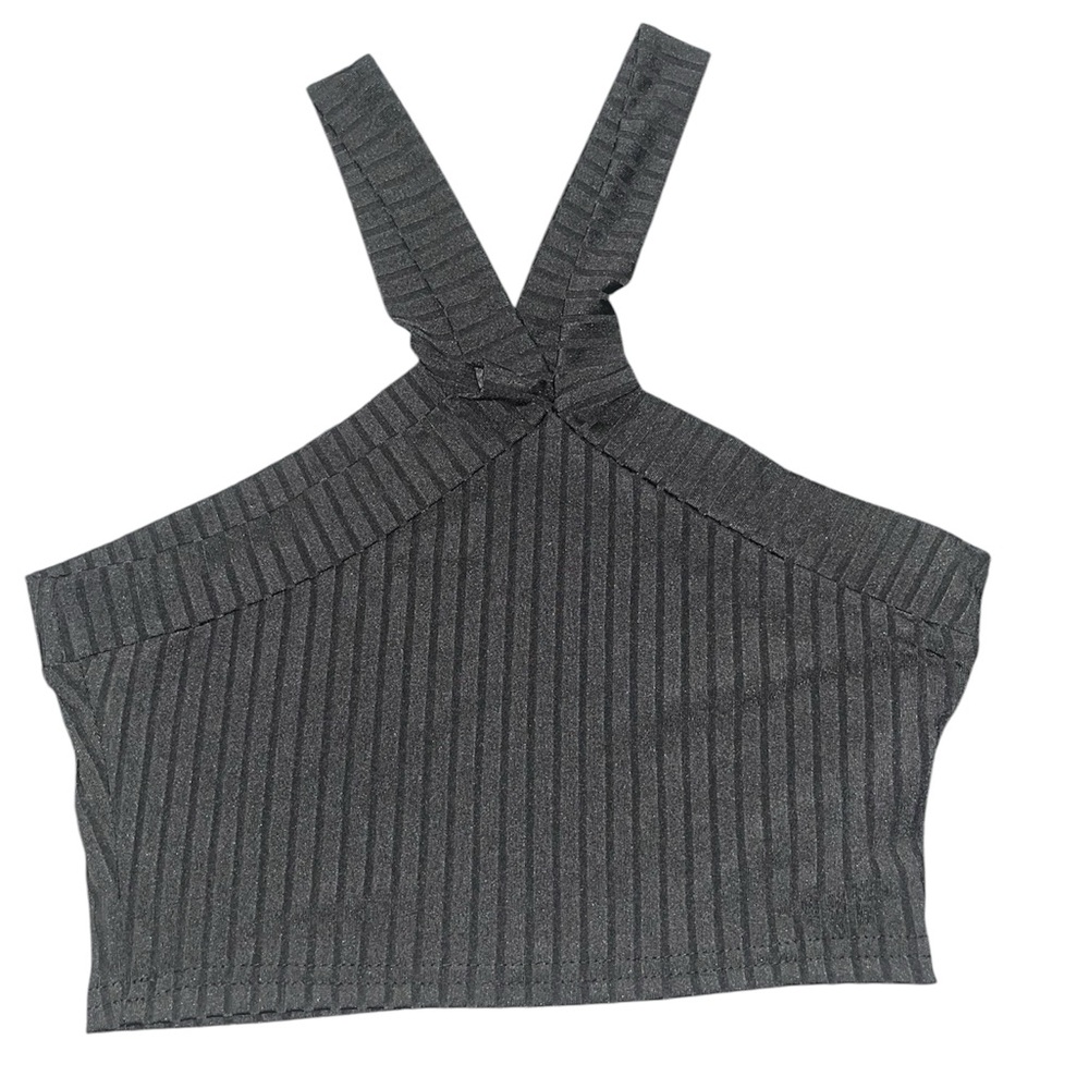 NWOT. Black Ribbed Women's crop Top